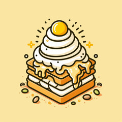 vector illustration of a cake