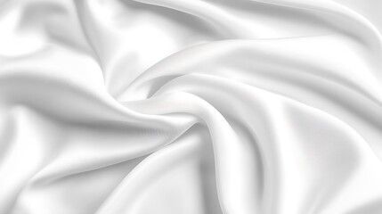 Delicate flowing white fabric creating artistic smooth patterns