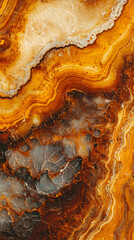 Fototapeta premium Elegant Orange Agate Geode: Vibrant Marble Patterns and Natural Textures