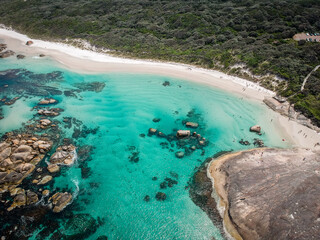 blue and clear water at a coastline in australia