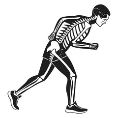 silhouette x - ray on white background