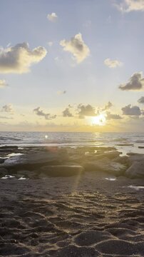 sunset over the sea