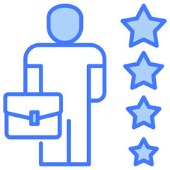 Obraz premium Skills Blue Icon