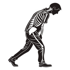 silhouette x - ray on white background