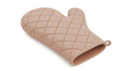 Elegant oven glove in soft beige, minimalist kitchenware for contemporary cooks