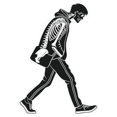 silhouette x - ray on white background