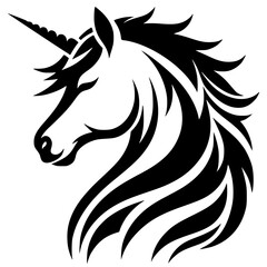 Simple unicorn silhouette © Breck