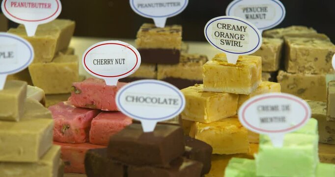 Different flavored fudges