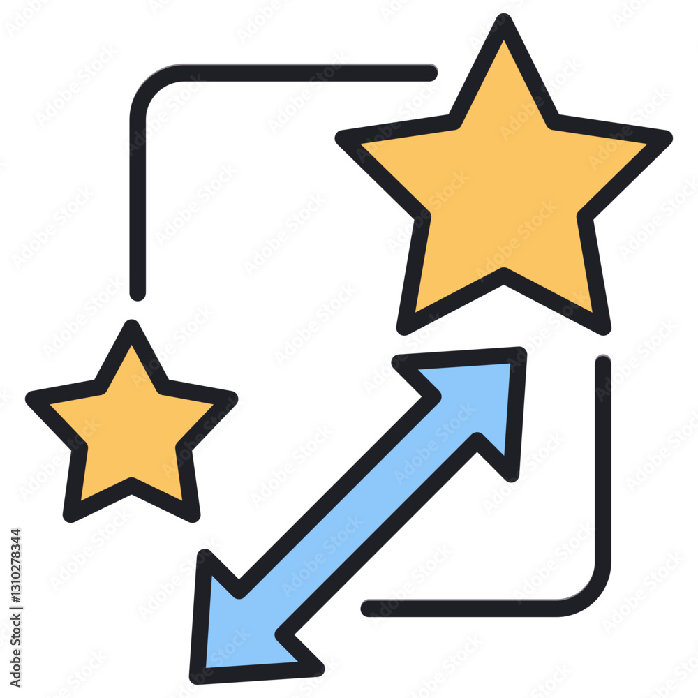 Poster capability gap lineal color icon