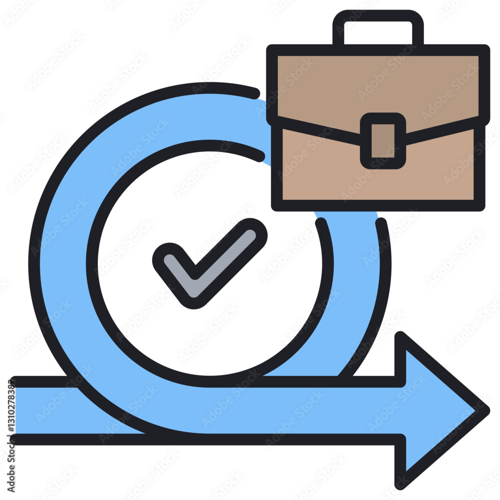 Poster agile lineal color icon