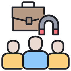 Retention Lineal Color Icon