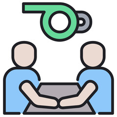 Coaching Lineal Color Icon