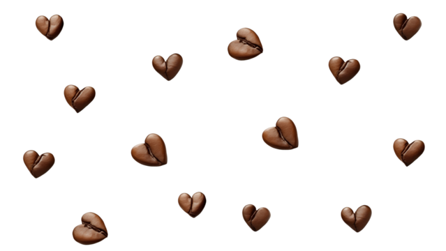 love coffee hearts