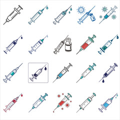  vaccine solid icon on white background