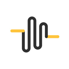 Linear Library black and yellow outline icon pack