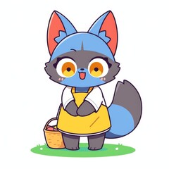 Cute Fox Character Standing