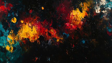 Abstract fiery canvas texture painting