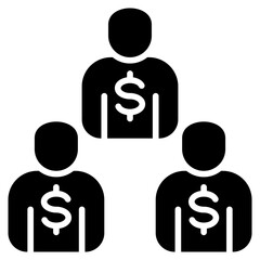 Human Capital Glyph Icon