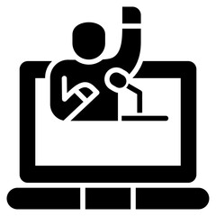 Online Seminar Glyph Icon