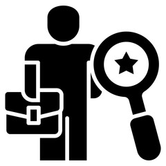 Fototapeta premium Evaluation Glyph Icon