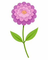 Pink flower illustration with layered petals on a white background