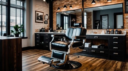 Luxury Barber Shop Chair Modern Design Interior