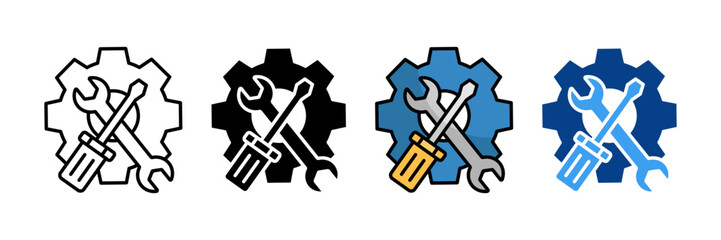 Repair  Icon Set Multiple Style Collection