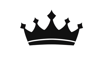 Elegant Black Crown Icon Royal Symbol Monarchy Regal Luxury Graphic Design Element for Branding Website App Print
