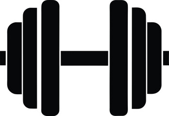 Dumbbell silhouette, vector illustration