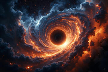 Abstract Black Hole in Space
