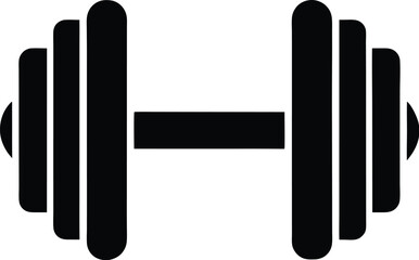 Dumbbell silhouette, vector illustration