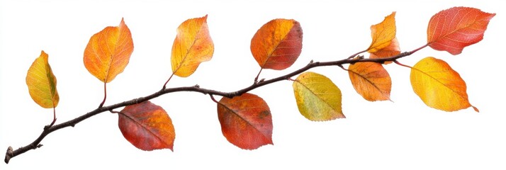 Obraz premium Autumn Branch with Colorful Leaves (15)