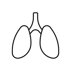 Lungs vector icon