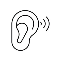 Ear vector icon