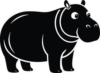 Hippopotamus silhouette vector 