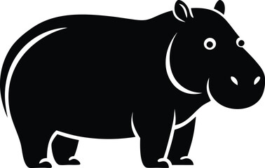 Hippopotamus silhouette vector 