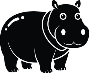 Hippopotamus silhouette vector 