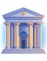 Professional Bank Logo for Saving Bank Concept in Modern Structure Building