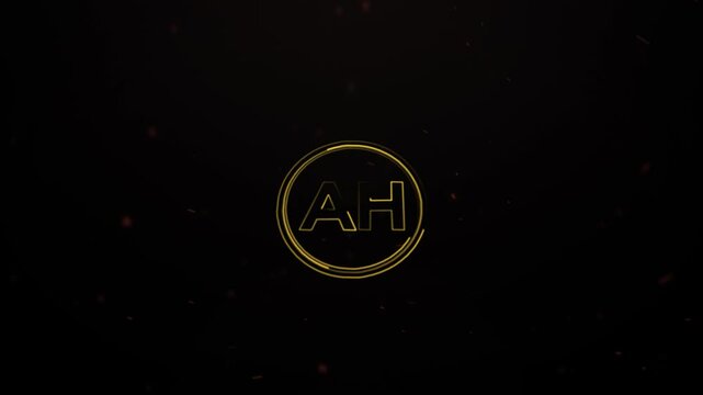Letter icon logo AH, AH Animation Video