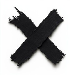 Black X Mark on White Background