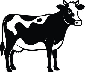 Dairy cow silhouette icon