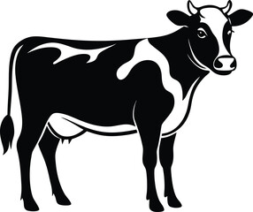 Dairy cow silhouette icon