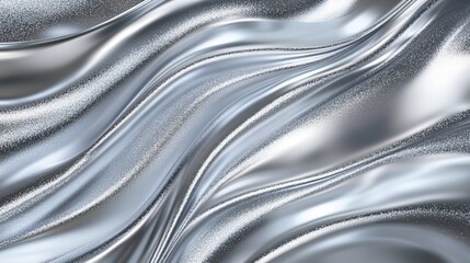 Silver metal effect foil. Silver texture. Gradient background. Metal surface print. Glitter backdrop. Silver plate. Shine design invitation, wedding greeting, cards, prints. Vector illustration