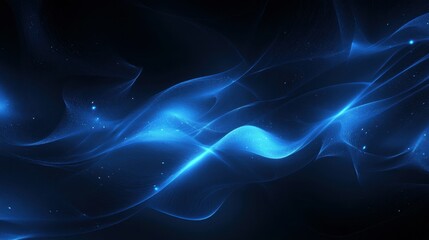 Obraz premium Dark blue and glow particle abstract background.