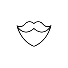 Beard line icon