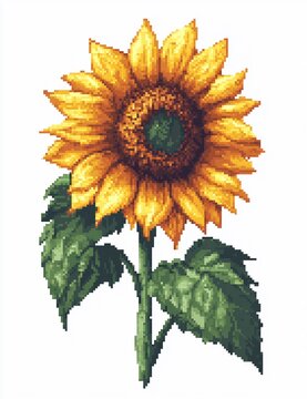 Professional Image of a Bright Yellow Sunflower for Multiple Uses