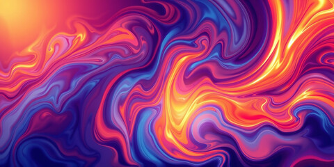 Iridescent background displays flowing pastel colors and soft shapes, noise texture adds depth