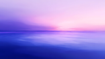 Obraz premium A boundless and infinite environment with a vibrant blue-purple tint , landscape, purple, blue. Boundless - Horizon. Illustration