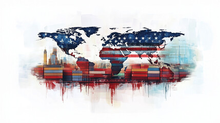 Representación de la influencia de Estados Unidos en el mundo