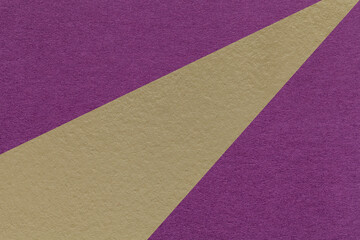 Texture of old craft violet and brown color paper background, macro. Structure of vintage abstract purple cardboard